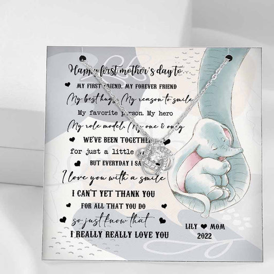 I Really, Really Love You - Personalized Mother's day Love Knot Necklace