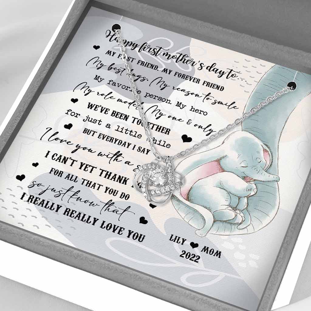 I Really, Really Love You - Personalized Mother's day Love Knot Necklace