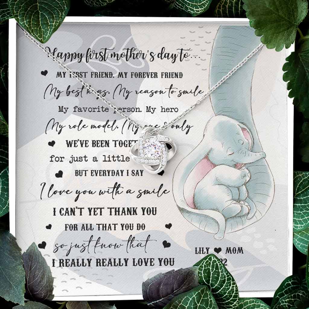 I Really, Really Love You - Personalized Mother's day Love Knot Necklace