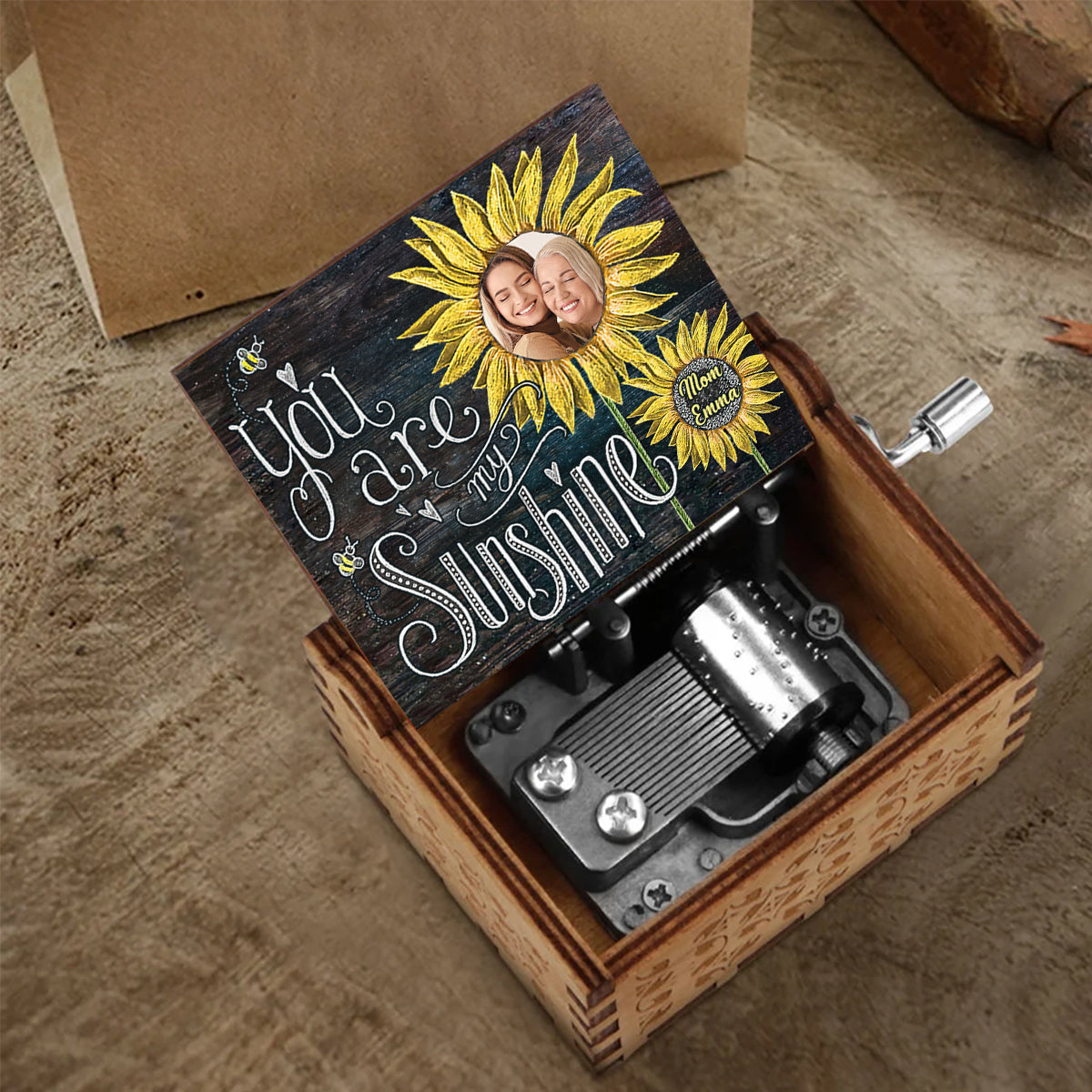 You're My Sunshine - Personalized Mother Hand Crank Music Box