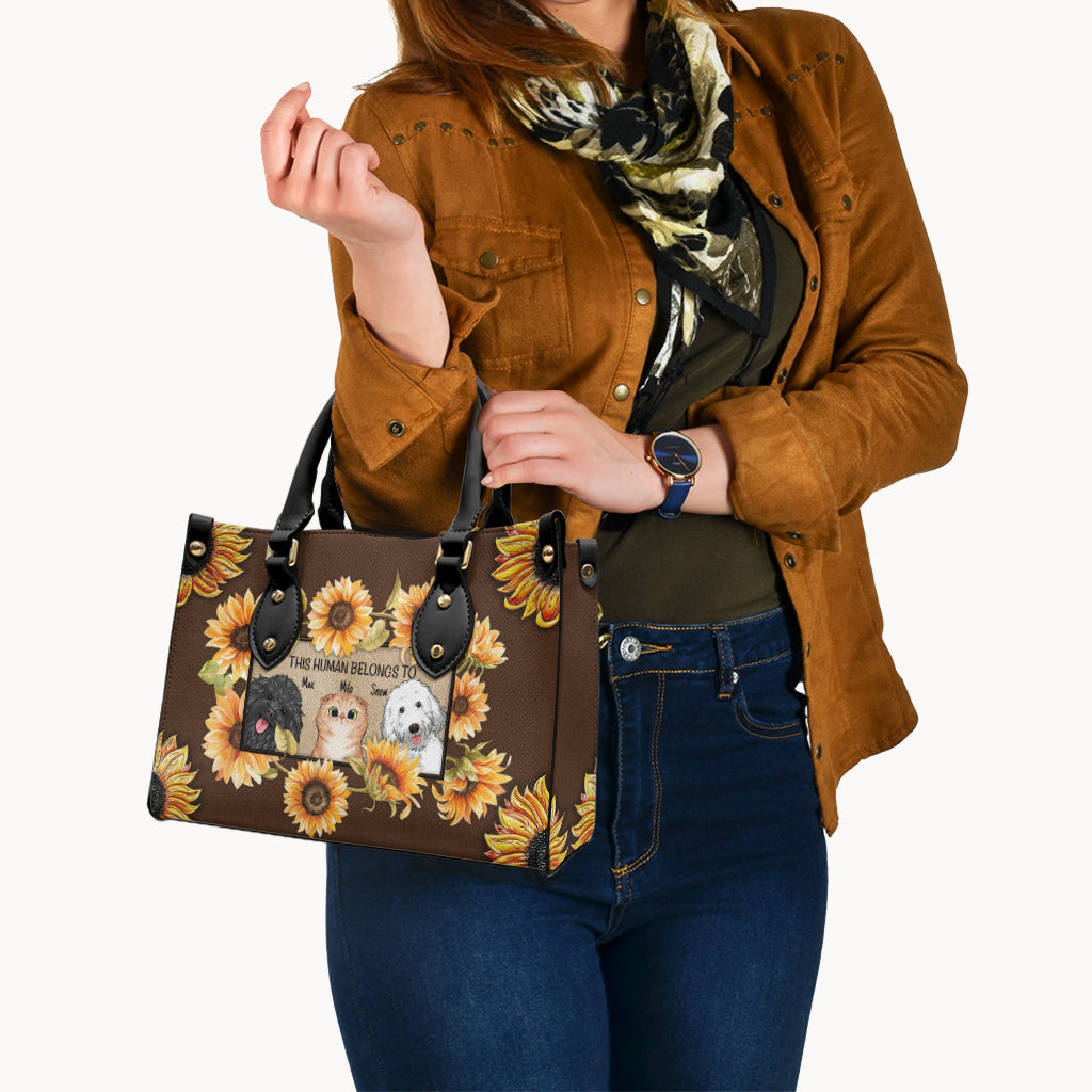 This Human Belongs To - Personalized Dog Leather Handbag