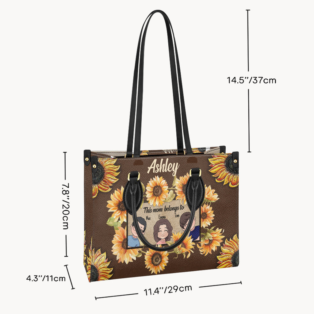 This Nana Belongs To - Personalized Mother Leather Handbag
