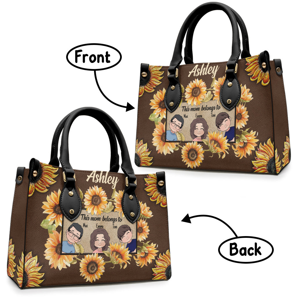This Nana Belongs To - Personalized Mother Leather Handbag