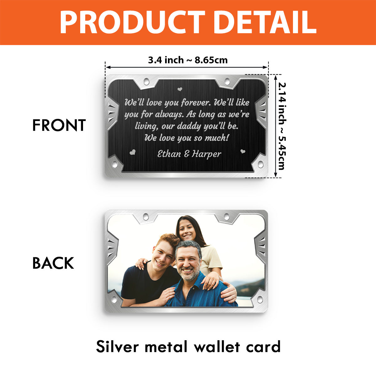 Love You Forever - Personalized Father's Day Father Wallet Insert Card