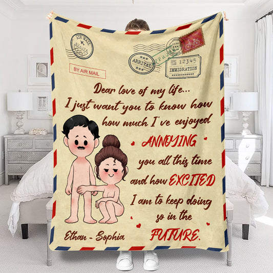 Dear Love Of My Life - Personalized Couple Blanket