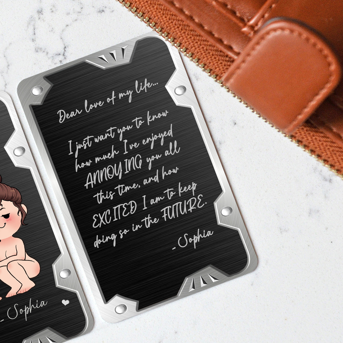 Dear Love Of My Life - Personalized Father's Day Couple Wallet Insert Card