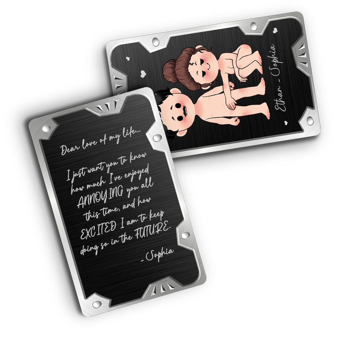 Dear Love Of My Life - Personalized Father's Day Couple Wallet Insert Card