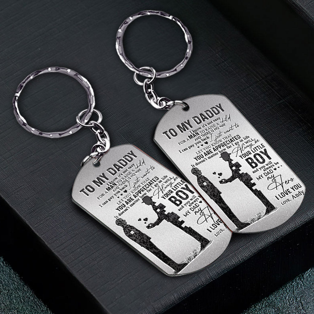 To My Dad - Personalized Father Stainless Steel Keychain