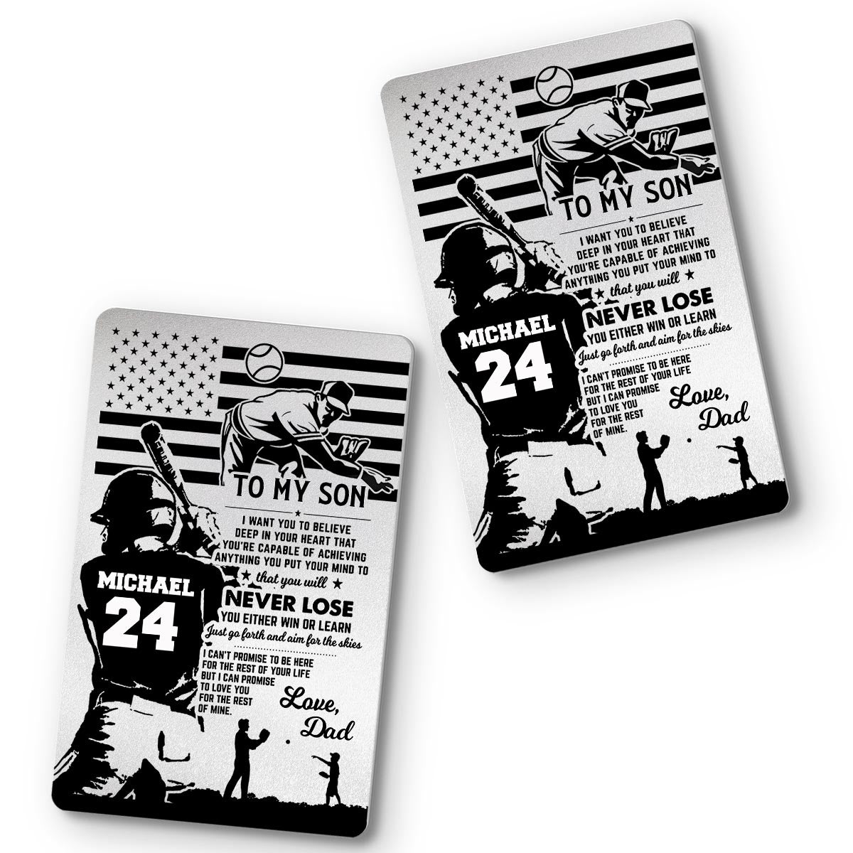 I Want You To Believe Deep In Your Heart - Personalized Baseball Wallet Insert Card