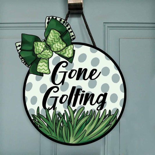 Gone Golfing Cut Metal Sign