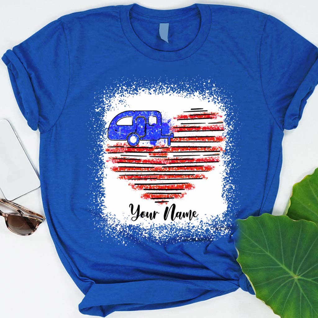 Stars and Stripes - Camping Personalized T-shirt and Hoodie