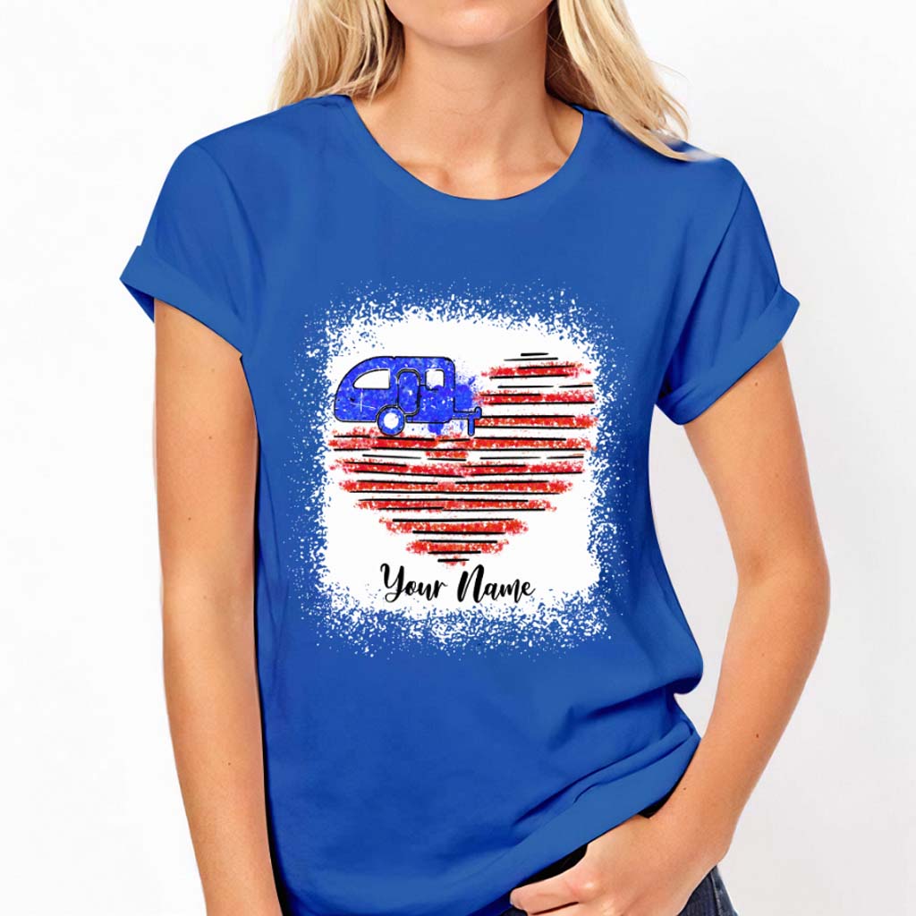 Stars and Stripes - Camping Personalized T-shirt and Hoodie