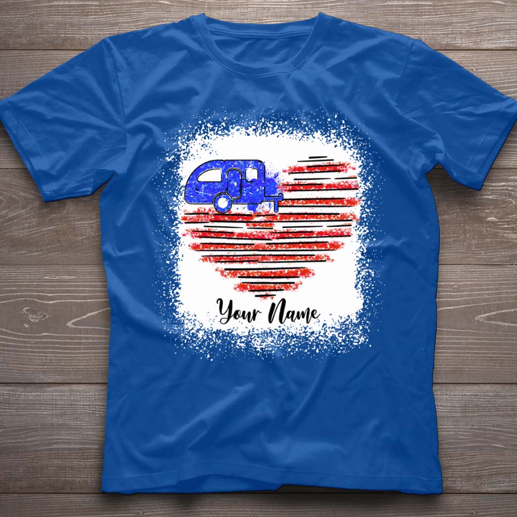 Stars and Stripes - Camping Personalized T-shirt and Hoodie