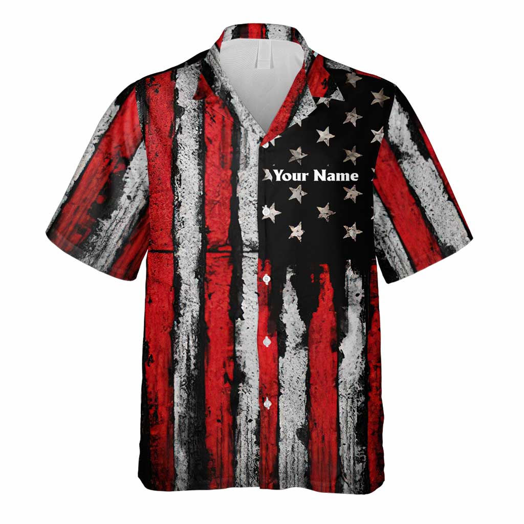 Fishing Freedom - Personalized Independence Day Hawaiian Shirt