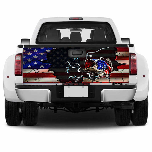 Fishing Freedom - Independence Day Truck Tailgate Decal