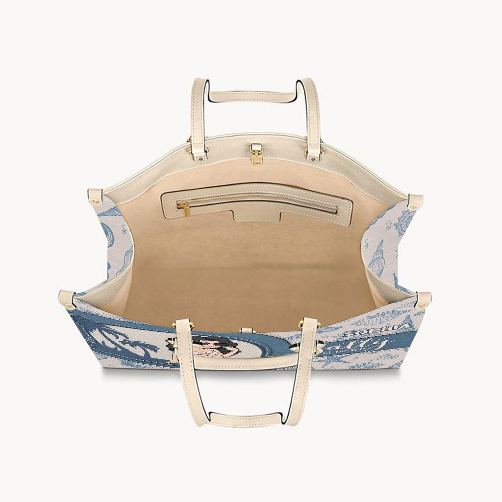 Salty Lil Beach - Personalized Sea Lover Leather Handbag