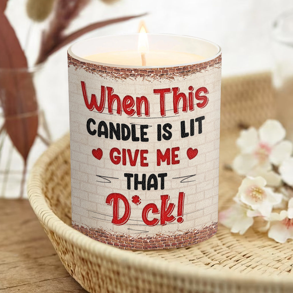 When This Candle Is Lid - Personalized Couple Candle With Wooden Lid