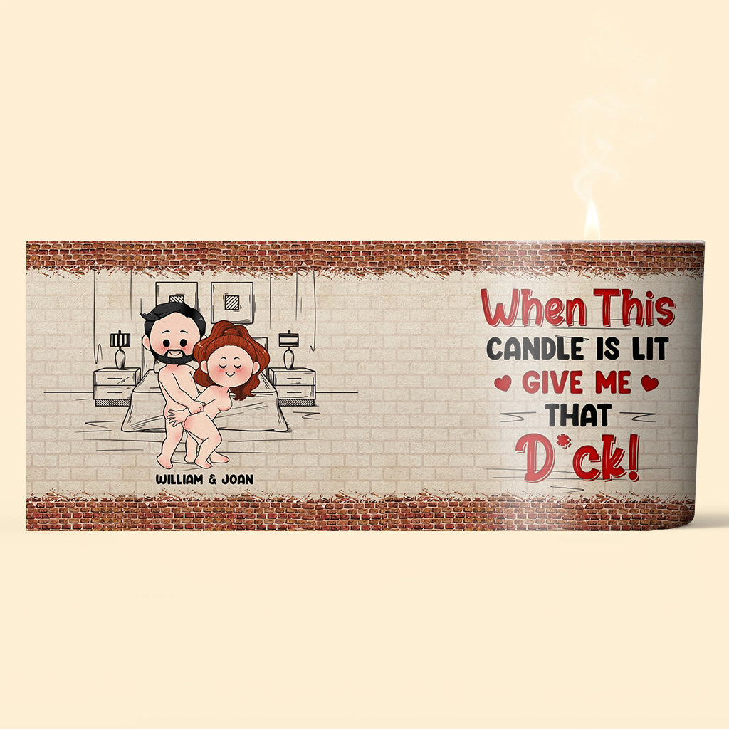 When This Candle Is Lid - Personalized Couple Candle With Wooden Lid