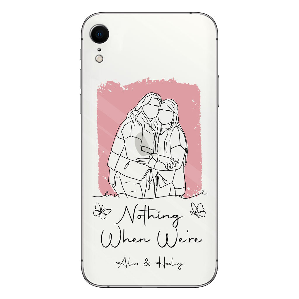 Nothing Makes Sense When We're Apart - Personalized Bestie Clear Phone Case