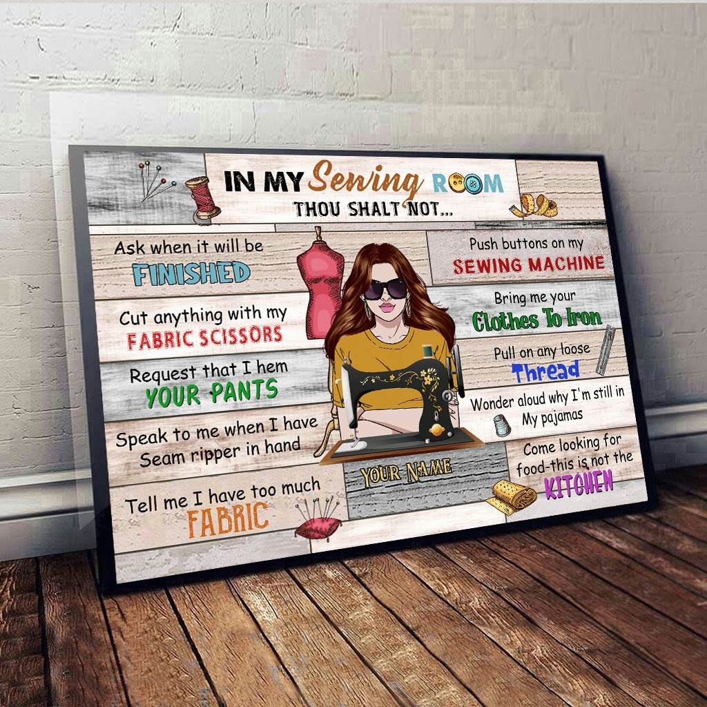 In My Sewing Room - Personalized Sewing Poster
