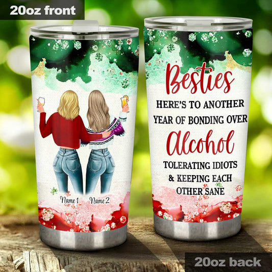 There Is No Greater Gift Than Friendship - Personalized Christmas Bestie Tumbler