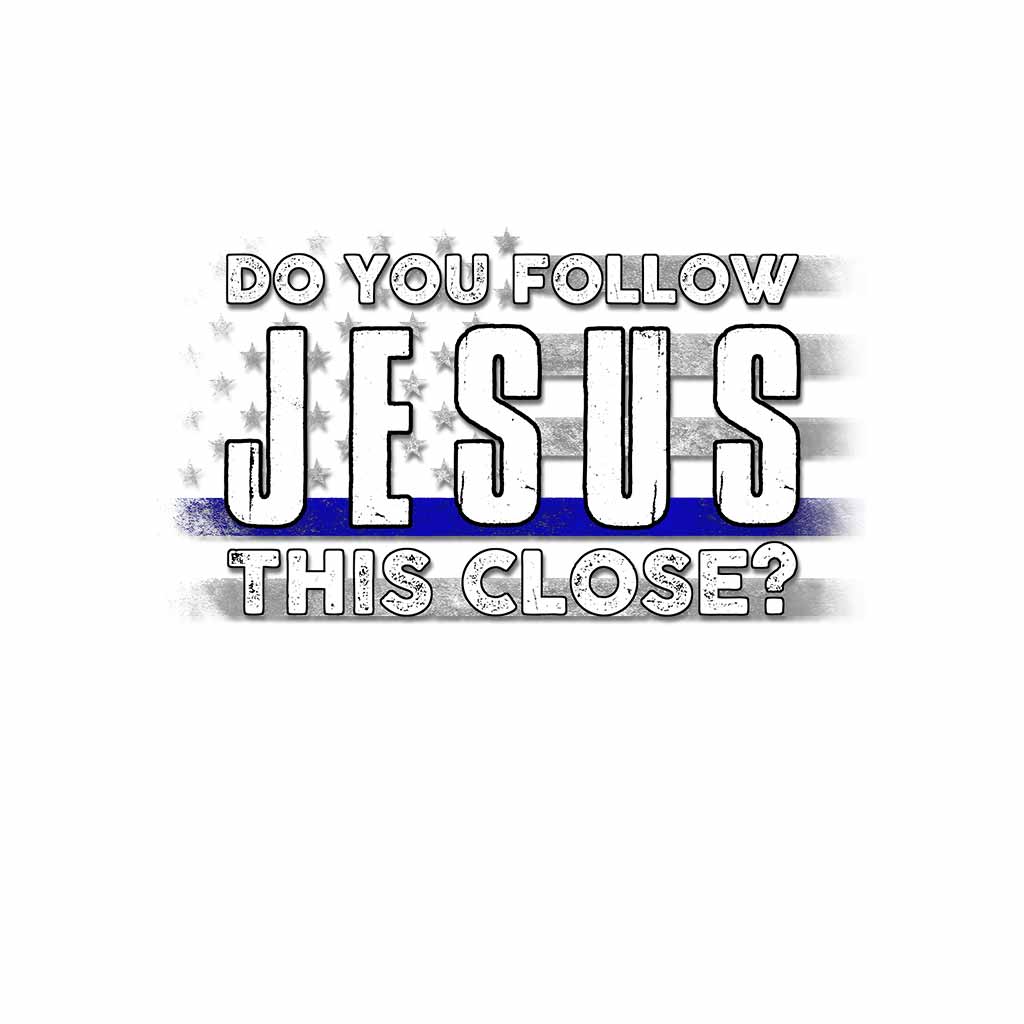 Do You Follow - Jesus Police Officer Decal Full