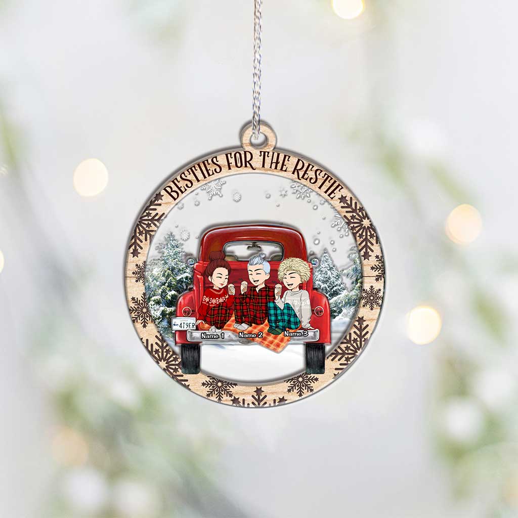 Besties For The Restie - Personalized Christmas Layers Mix Ornament