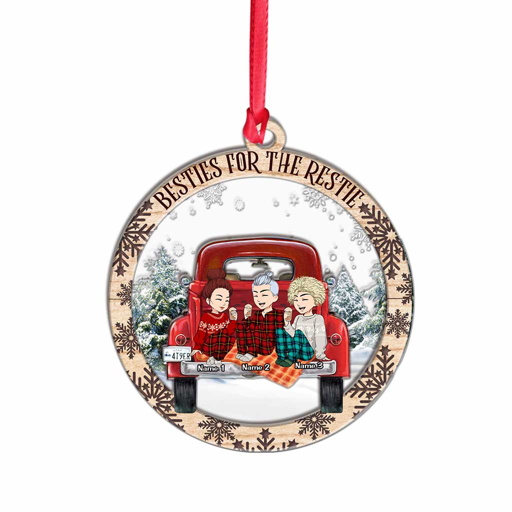 Besties For The Restie - Personalized Christmas Layers Mix Ornament