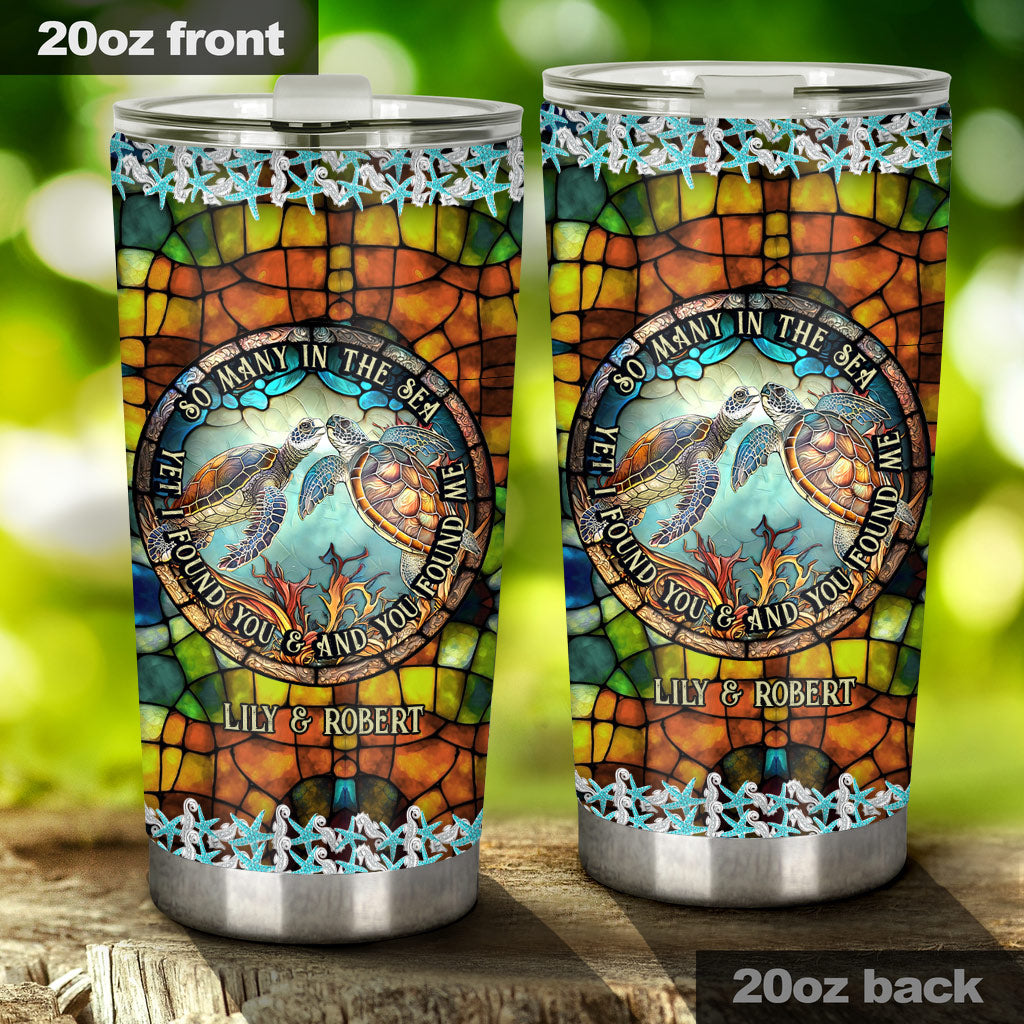 So Many In The Sea - Personalized Turtle Tumbler