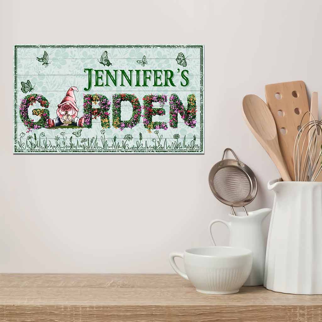 Welcome To My Garden - Personalized Gardening Cut Metal Sign