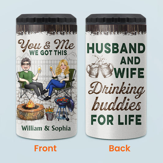 Drinking Buddies For Life - Personalized Backyard Can Cooler