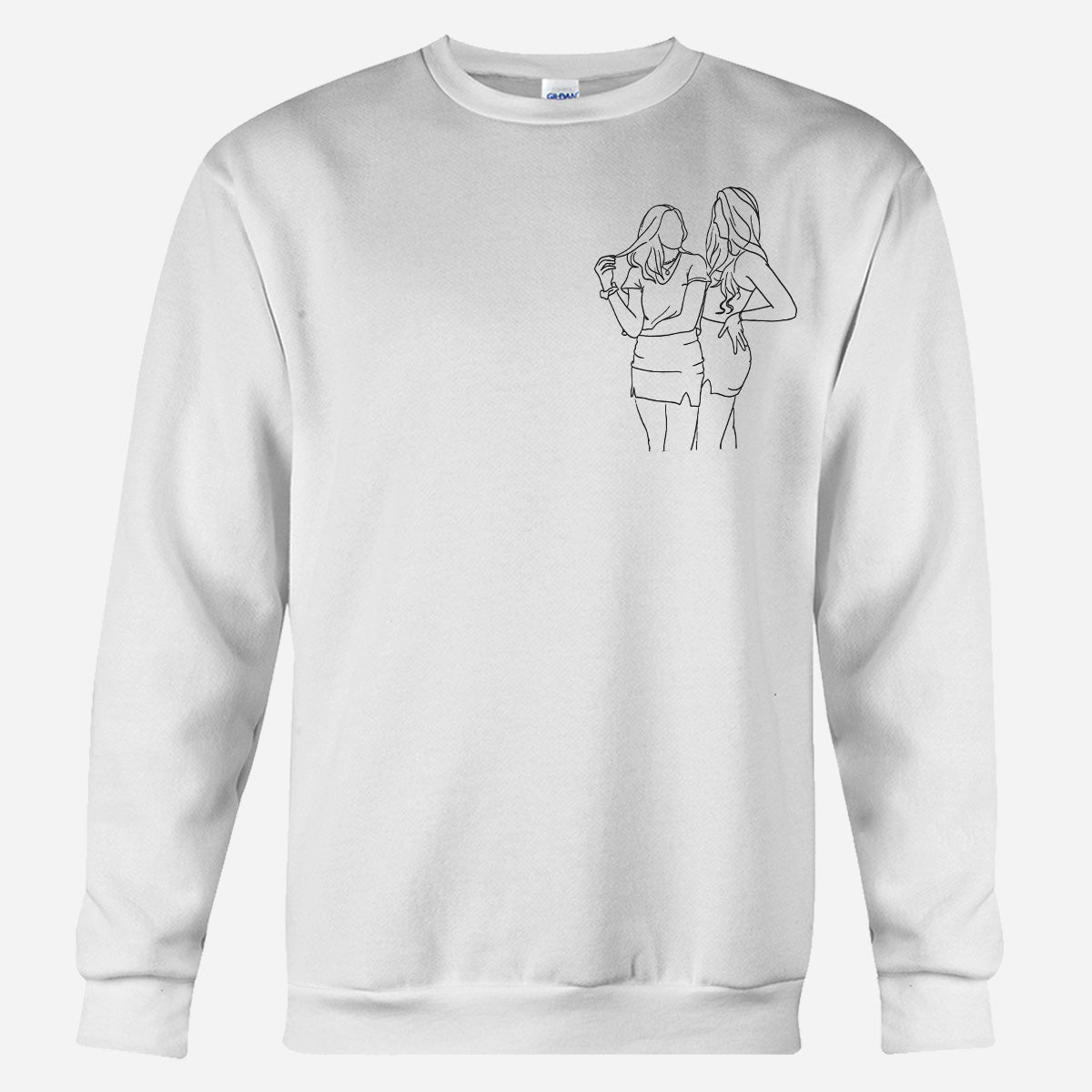 Custom Line Art - Personalized Daughter Embroidered Sweater