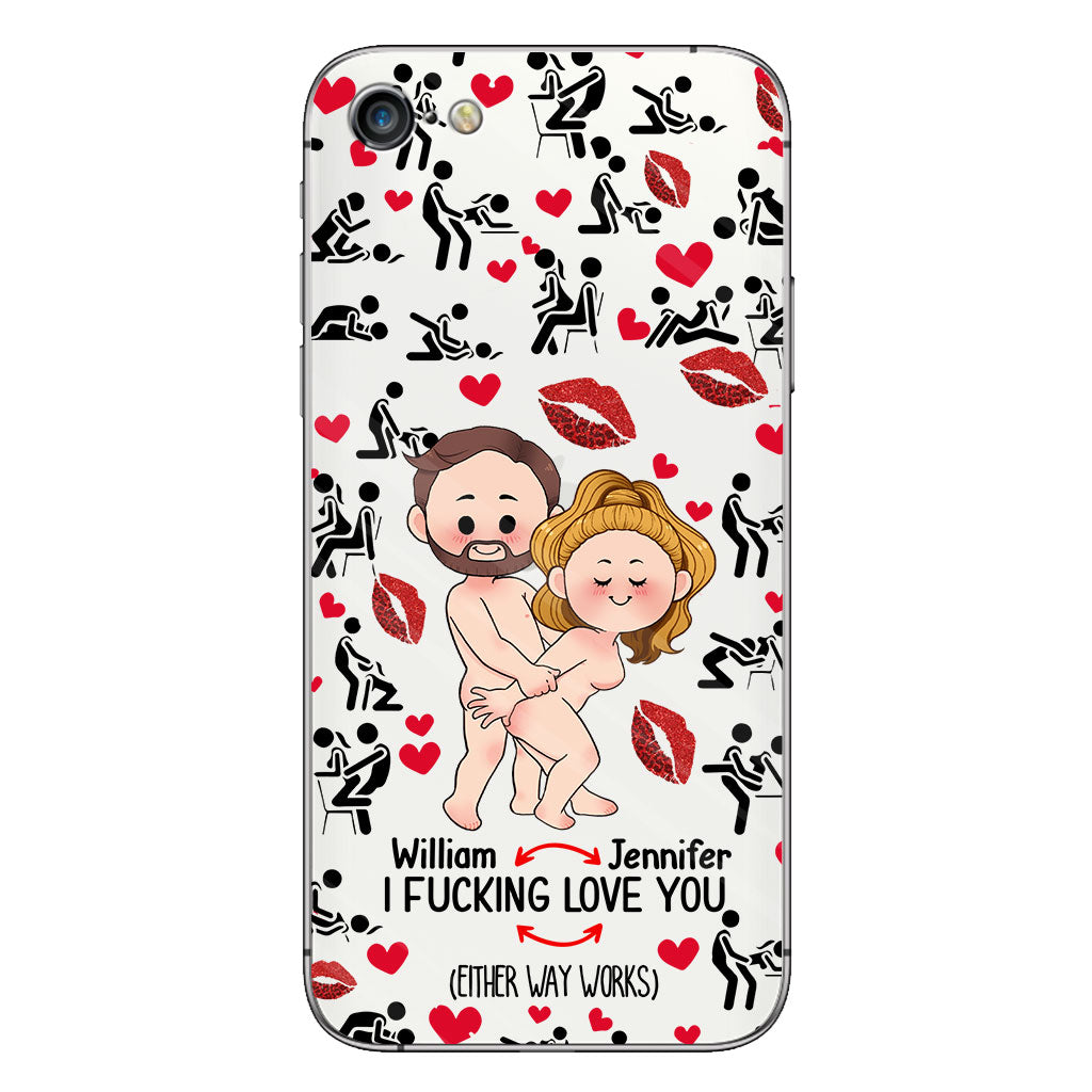 I Love You - gift for husband, wife, boyfriend, girlfriend - Personalized Clear Phone Case