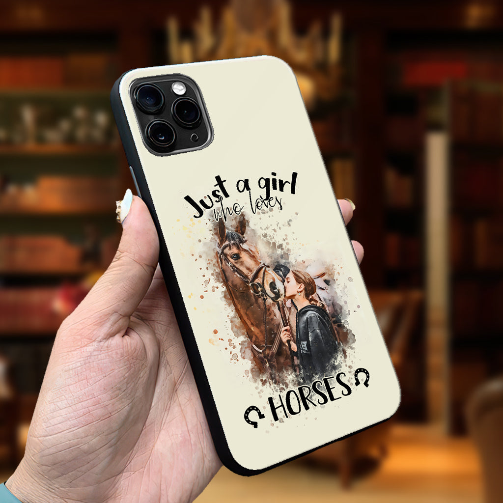 Just A Girl Who Loves Horses - Personalized Horse Phone Case