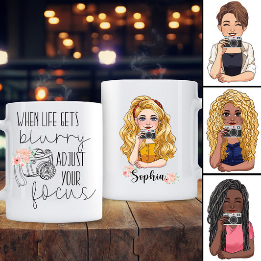 Adjust Your Focus - Personalized Photography Mug