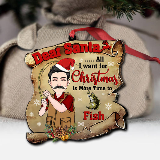 Dear Santa - Personalized Fishing Ornament