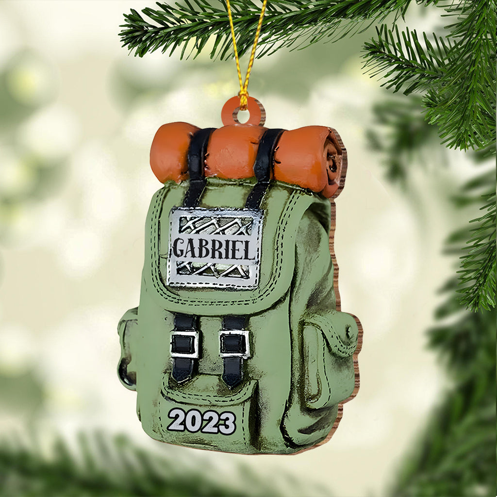 Hiking Bag - Personalized Hiking Ornament