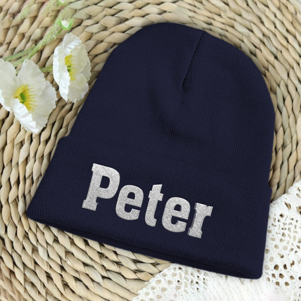 Custom Name - Personalized Uncle Embroidered Beanie