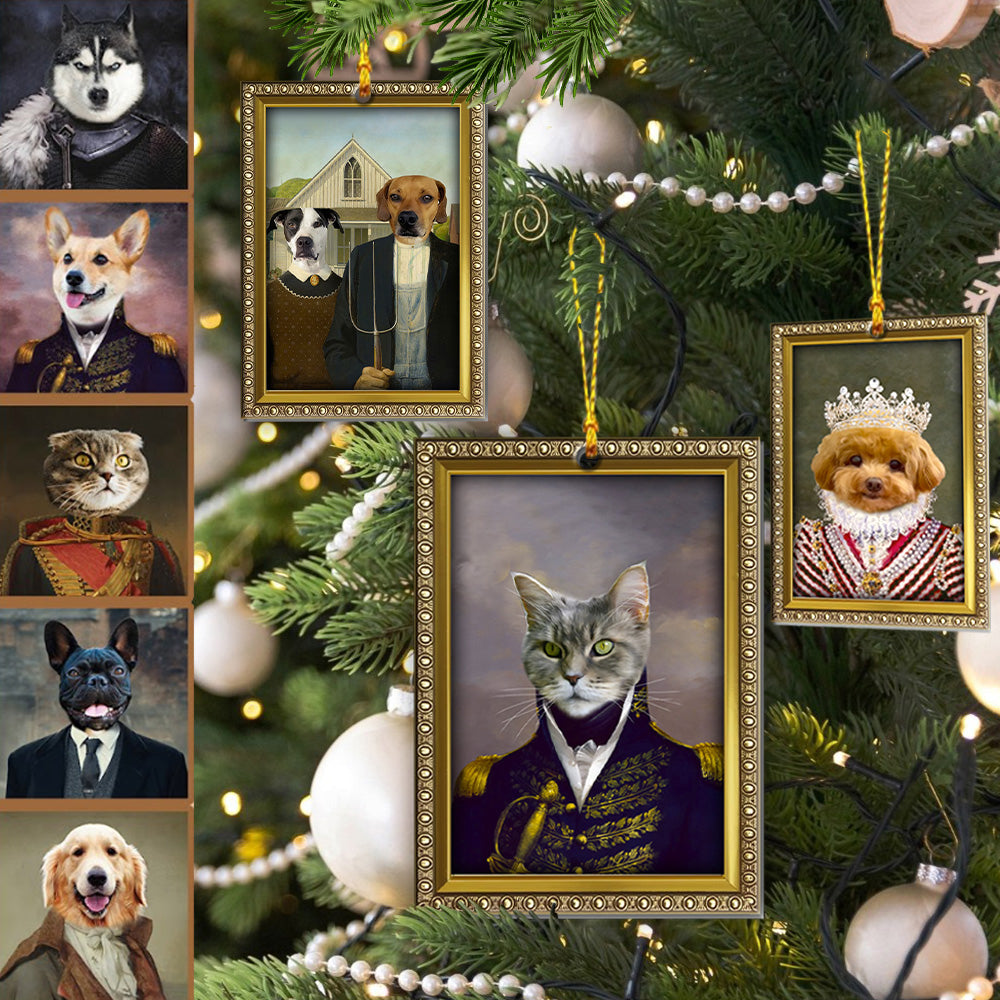 Custom Royal Portrait Renaissance Style - Personalized Dog Ornament