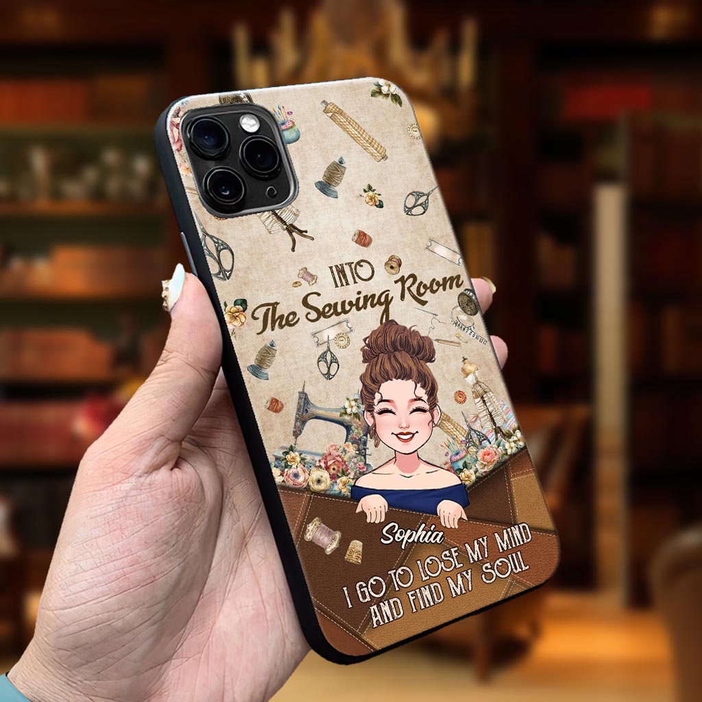 And Into The Sewing Room I Go - Personalized Sewing Phone Case
