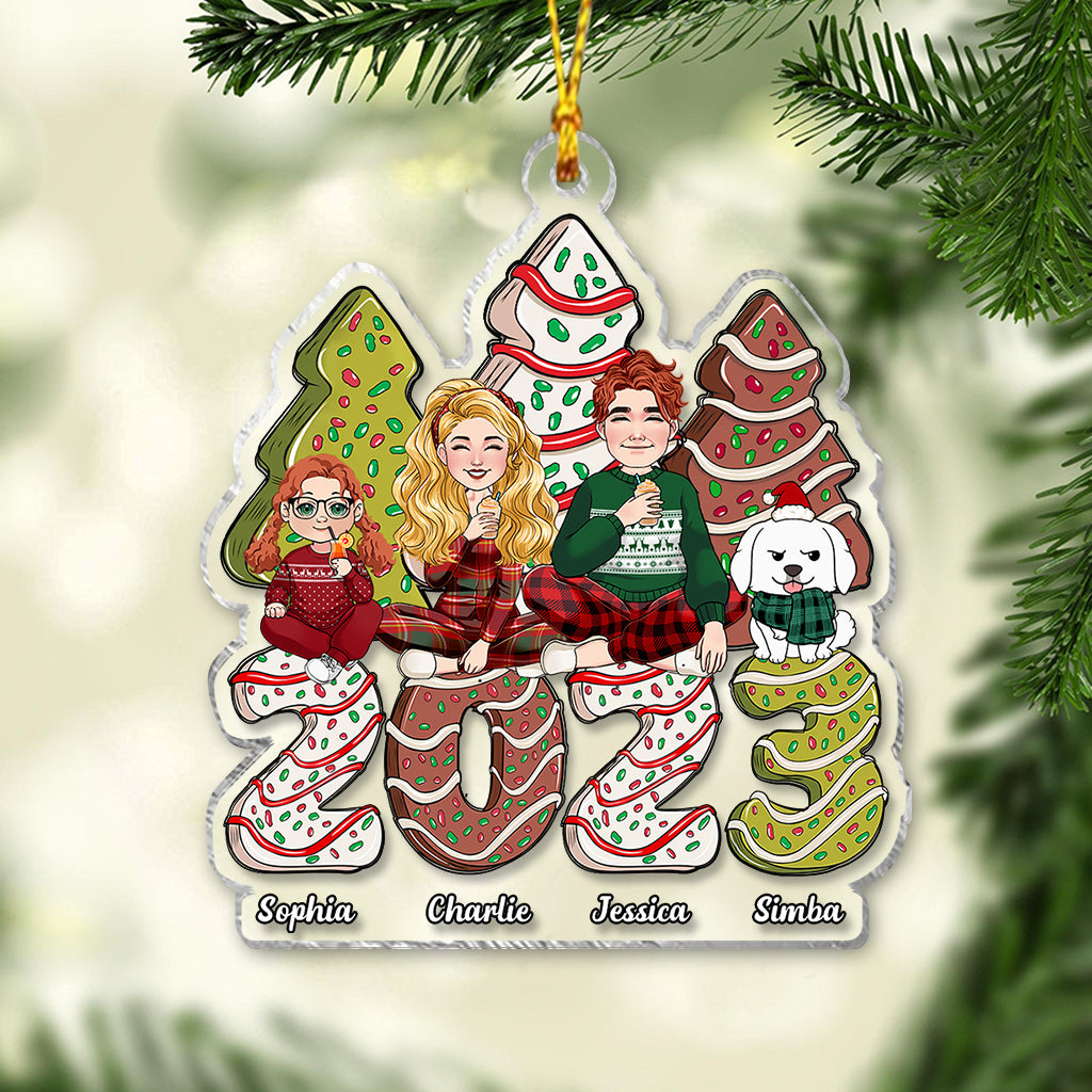 Merry Christmas - Personalized Family Transparent Ornament