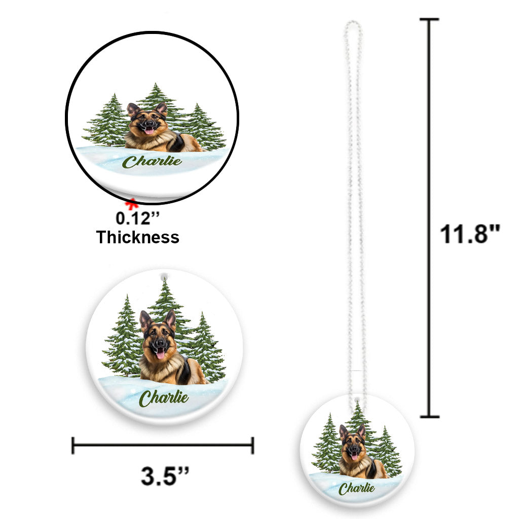 Merry Christmas - Personalized Dog Transparent Ornament