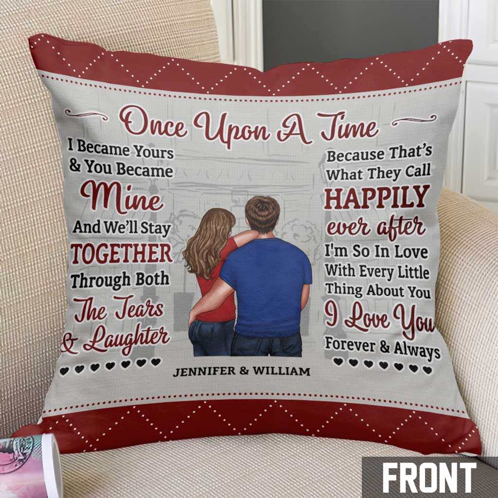 Once Upon A Time - Personalized Couple Throw Pillow