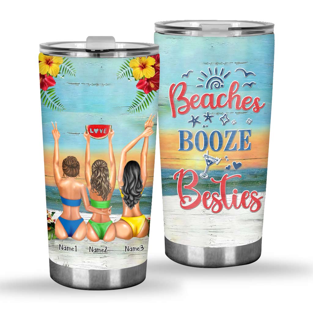 I Love You To The Beach And Back - Bestie gift for sister - Personalized Tumbler