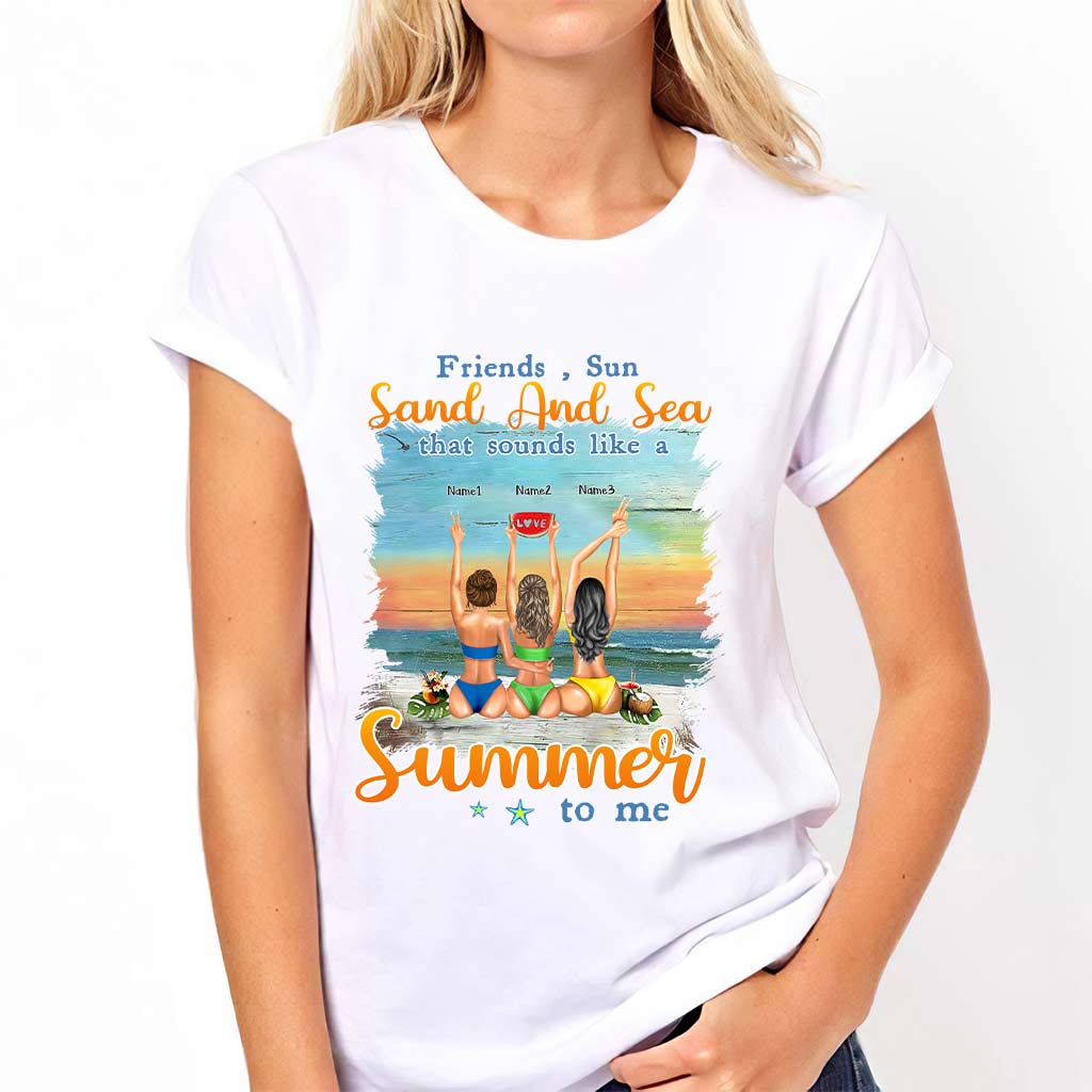 I Love You To The Beach And Back - Personalized Bestie T-shirt and Hoodie