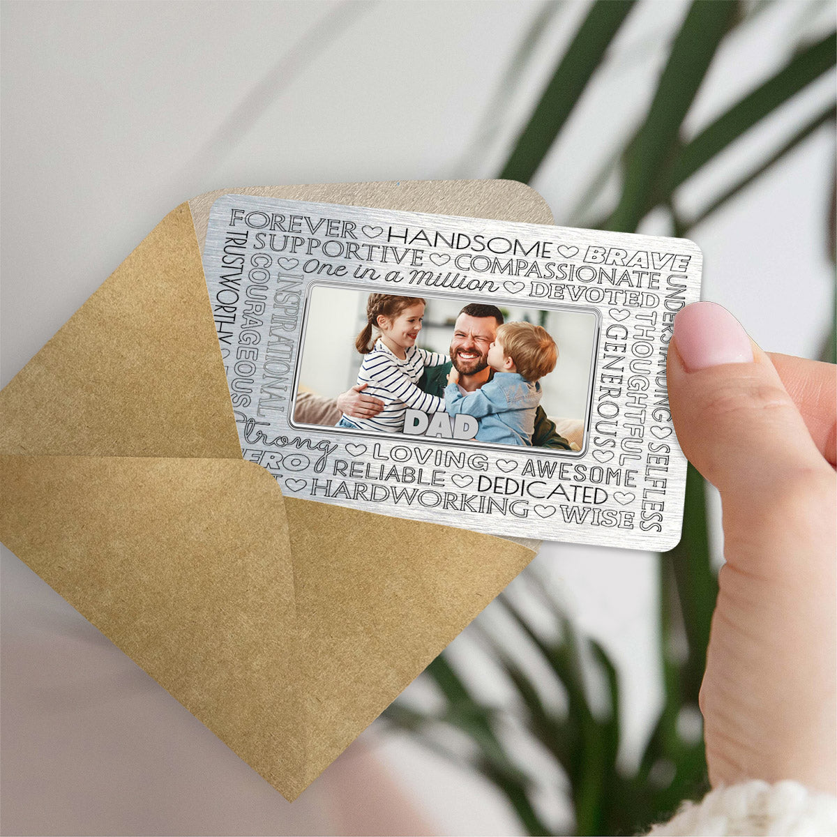 Father Forever - Personalized Father Wallet Insert Card