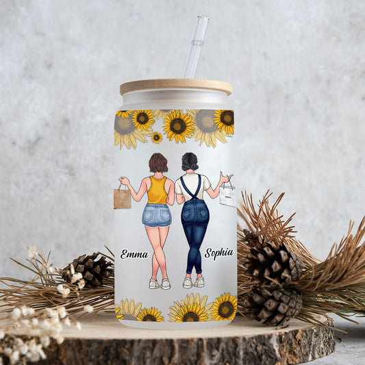 We're More Than Besties - Personalized Bestie Can Glass