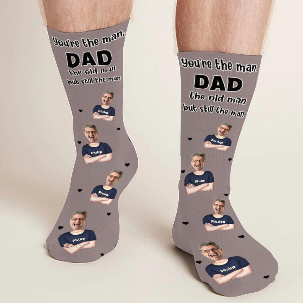 You're The Man - Gift for dad, grandpa, uncle, husband - Personalized Socks