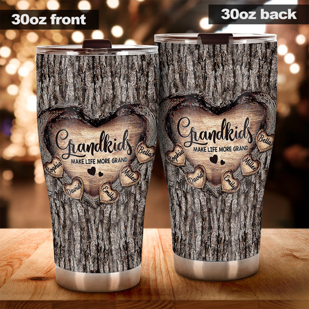 Grandma's Heart - Personalized Grandma Tumbler