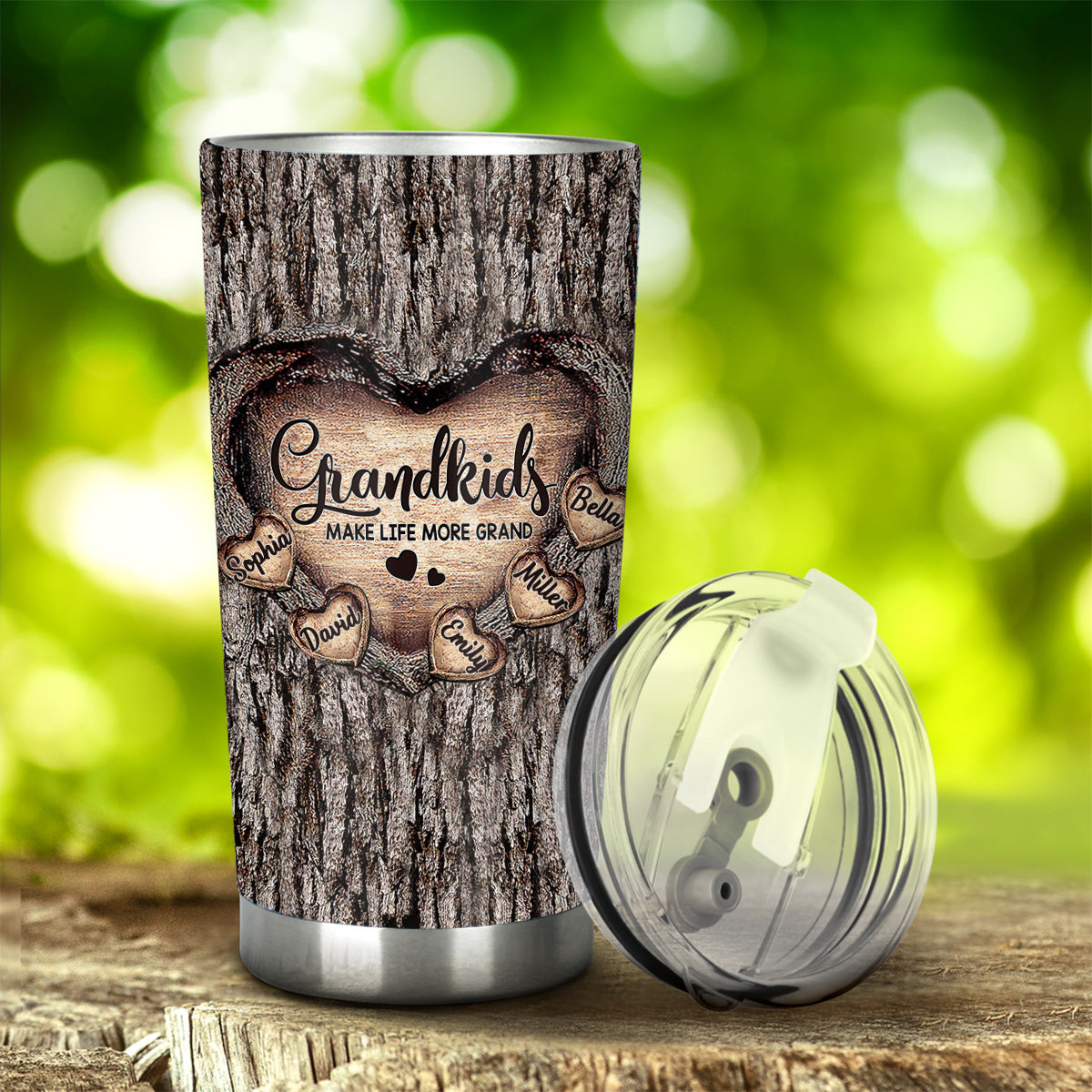 Grandma's Heart - Personalized Grandma Tumbler